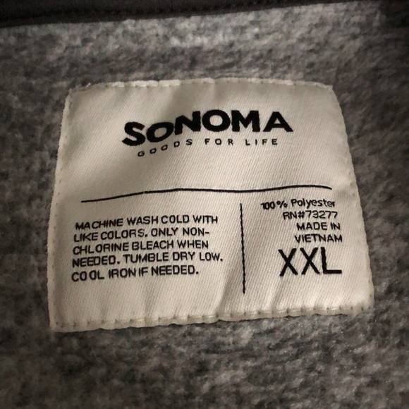 Women’s size XXL Sonoma button up gray two pocket sweater - Picture 2 of 7